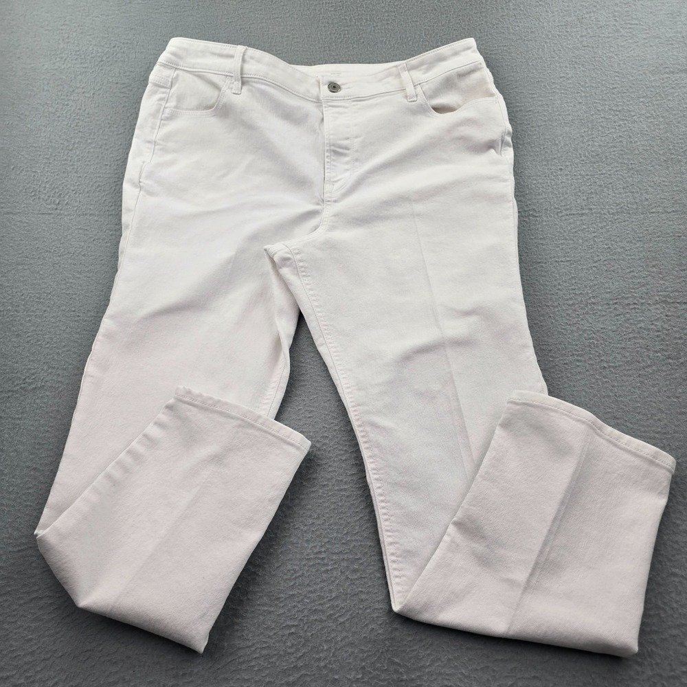Old Navy Wow Super Skinny Jeans Womens 14 White Denim Cotton Stretch High Rise